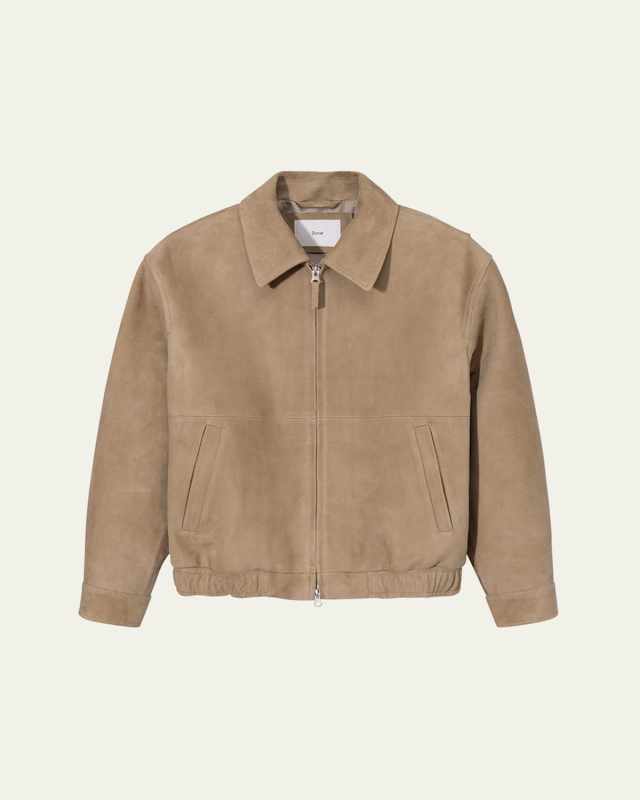 Unisex Suede Bomber Jacket
